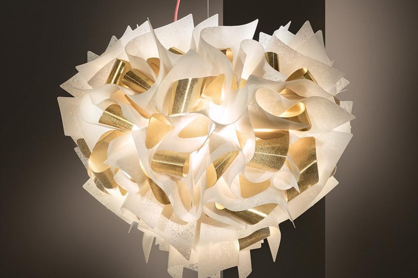 Suspensie Slamp Veli Aurea din Opalflex plisat